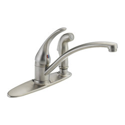Delta Foundations&reg; Single Handle Kitchen Faucet with Integral Spray - Kitchen Faucets