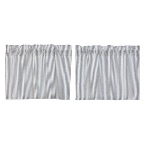 Farmhouse Kitchen Curtains Miller Farm Ticking Stripe Valance Rod