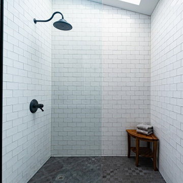 Skylight in Shower with Splash Guard Glass