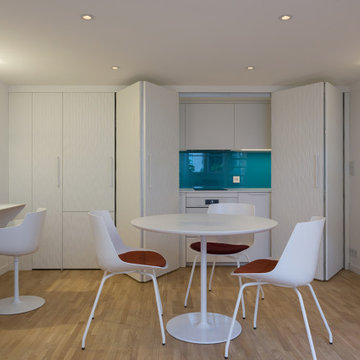 Vue sur la cuisine escamotable