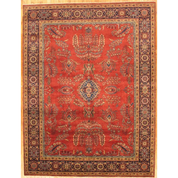 Pasargad AZ Collection Hand-Knotted Lamb's Wool Area Rug, 8'11"x11'11"