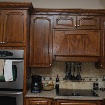 Dark Walnut Stained Cabinets