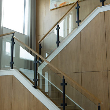Modern Architectural Millwork Feature Wall & Stair Paneling