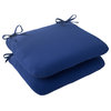 Fresco Rounded Corners Seat Cushion, Set of 2, Navy