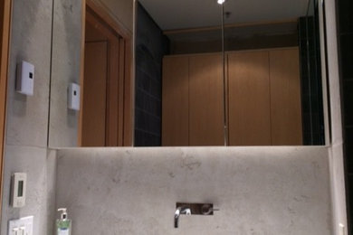 Inspiration for a modern bathroom remodel in Montreal