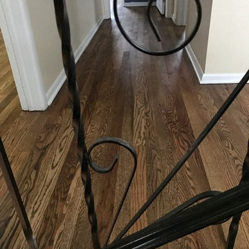 Refinished existing Red Oak Woca Brazil Brown
