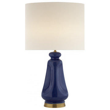 Kapila Table Lamp, 2-Light, Blue Celadon, Linen Shade, 33"H (ARN 3614BC-L 2K3QM)