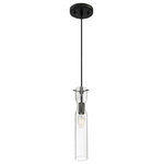 Nuvo Lighting - Spyglass One Light Mini Pendant, Black - Spyglass 1 Light Mini Pendant Fixture Black Finish with Clear Glass