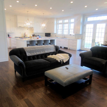 LOCUST VALLEY: 4" SELECT WHITE OAK SUPPLY/INSTALL & FINISH W DARK WALNUT/TRAFFIC