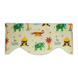 Priority Home and Design - Braemore Colorful Animals Valance, Ivory - Valances