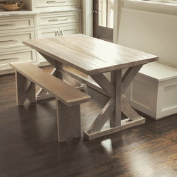 Reclaimed  X-frame Dining Table - Products
