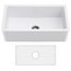 Turino 33" Farmhouse Reversible Apron Front Fireclay 1-Bowl Kitchen Sink MWH
