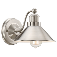 Kira Home Welton 11" Modern Industrial Wall Sconce, Brushed Nickel Finish