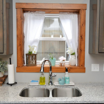 Rustic Grey Hickory Kitchen. Haas Signature Collection