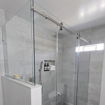 Glass Walled Shower and Bathroom Update