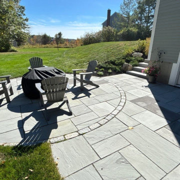 Bluestone Patio with Granite Steps