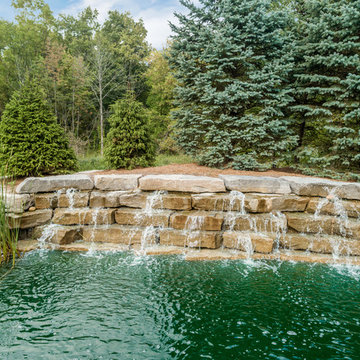 Milford, MI - Backyard Pool Bar Landscape Design & Install