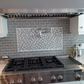 Kitchen Backsplash Gray Glass