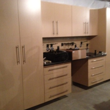 Hardrock Maple Basement Workshop Cabinets