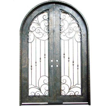 Double Wrought Iron Doors 108"x72"