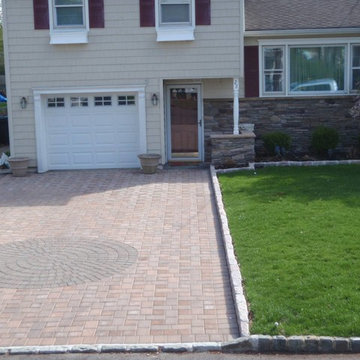 Paver Driveway and Stone Siding