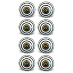 Lifestyle Brands - Knob-It 8-Pack. White and Black - These unique vintage knobs and interesting ceramic door knobs are a great addition to your home decor. Update the look of your furniture without breaking the bank! Decorative knobs are perfect for chests of drawers, wardrobe doors, kitchen cupboards, cabinets, etc. Works wonderfully as a door pull or furniture handles.