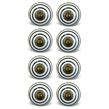 Knob-It 8-Pack. White and Black