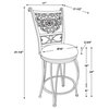 Home Square Stamped Back 24" Metal Counter Stool in Bronze - Set of 3