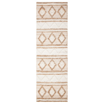 Safavieh Vintage Leather Collection NF866A Rug, Beige/Ivory, 2'6" X 10'