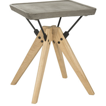 Safavieh Marcio Modern Concrete 19.69" Side Table Indoor/Outdoor