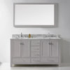 Caroline Avenue 60" Double Bathroom Vanity Set in Cashmere Grey