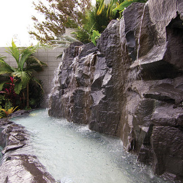 Resort style garden landscape