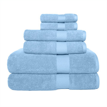 Central Park Studios Belmond 6 Piece Bath Towel Set, Sky Blue