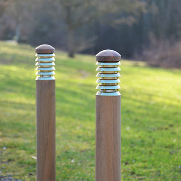 Tectona Wooden & Brass Path Lights