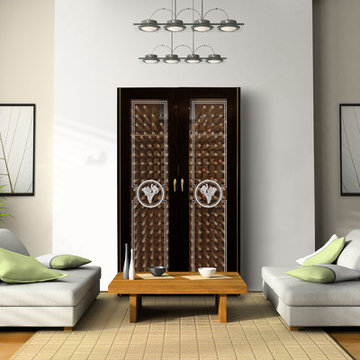 Vinotemp Concord 700 Etched Glass Wine Cabinet