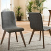 Sugar Retro Modern Dining Chair (Set of 2) - Dark Gray