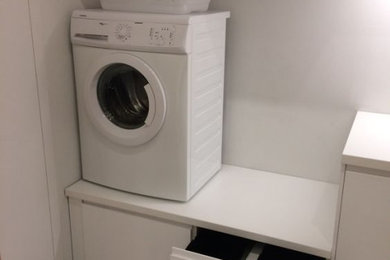 Customised washing machine unit- with laundry basket
