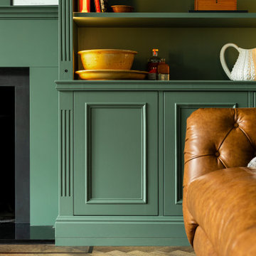 BESPOKE FITTED ALCOVE TV AND STORAGE CABINETS