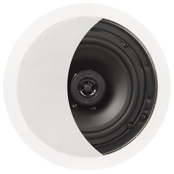 6.5" 120W Flush Mount In-Ceiling Speaker Pair With Pivoting Tweeter, ICE610