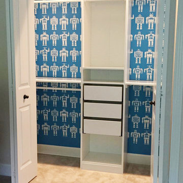 A Robot Allover Stenciled Closet