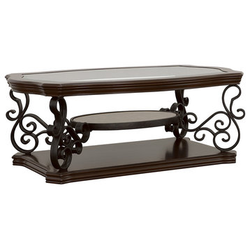 Laney Coffee Table Deep Merlot and Clear