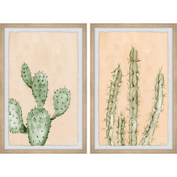 Be Like a Cactus Diptych, 2-Piece Set, 12x18 Panels