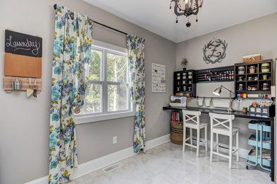 Transitional home design photo in Charlotte