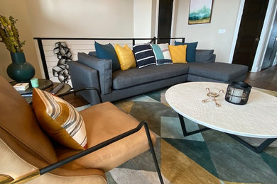 Example of a minimalist living room design in Salt Lake City