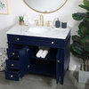 40 Inch Single Bathroom Vanity In Blue