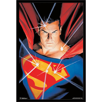 Superman Portrait Poster, Black Framed Version