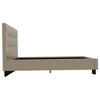 Taylor Queen Leather Bed, Finish: Pumpernickel, Leather: Slate