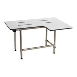 SLR2-320225-PWS Reversible Seat With Swing Down Legs - Shower Benches & Seats