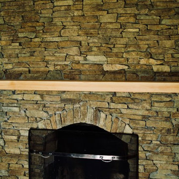 Stone Fireplace - Autumn Flame Ledgestone