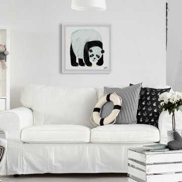 "Panda Bear" Framed Painting Print